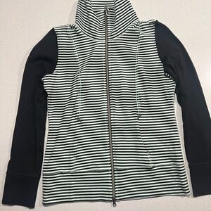 Lululemon Athletica Black and Green Hybrid Jacket